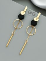 The Dangling Chic Geometry - Golden Casual Earrings