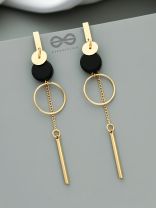 The Dangling Chic Geometry - Golden Casual Earrings