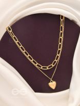 Lock me in your Heart - Golden Layered Statement Neckpiece