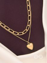 Lock me in your Heart - Golden Layered Statement Neckpiece