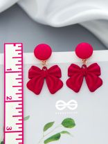 Take a Bow - Statement Earrings (Red)