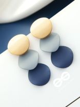 Layered Colourblocked Geometry - Statement Dangler Earrings
