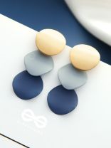 Layered Colourblocked Geometry - Statement Dangler Earrings