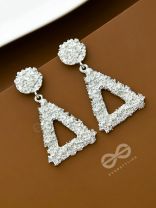 The Eclectic Geometry - Statement Silver Earrings
