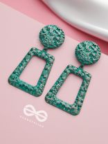 The Dazzling Diva- Classy Dangler Earrings (Teal Blue)