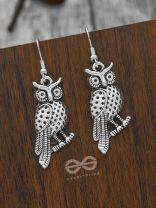 The Not So Sleepy Owls - Oxidised Boho Danglers