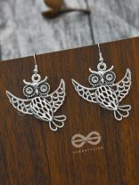 I'm a Night Owl - Statement Owl Danglers