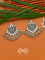The Boho Artsy Motifs- Embellished Oxidised Earrings