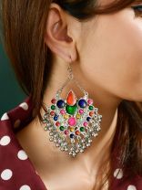 A Cascading Colourful Affair - Statement Enamelled Danglers