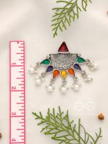 The Splashy Sun- Oxidised Enamelled Earrings