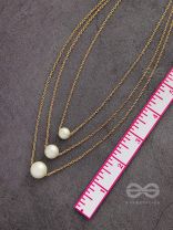 Tri-Pearl the Charm - Golden Multi-layered Neckpiece