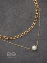 The Layered Elegance - Golden Pearl Multilayered Neckpiece