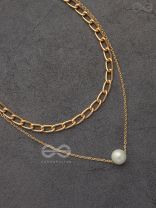 The Layered Elegance - Golden Pearl Multilayered Neckpiece