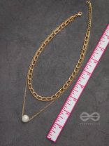 The Layered Elegance - Golden Pearl Multilayered Neckpiece