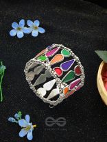 Kaliedoscope of Colours - Statement Enamelled Bracelet (Multicolor)