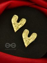 Happy Hearts- Heart-Shaped Golden Earrings