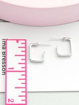 Hooked on Charm- Silver Earrings