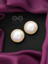 Dew Drops- Golden Pearl Earrings