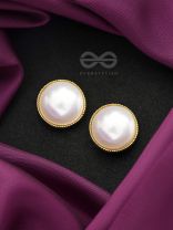 Dew Drops- Golden Pearl Earrings