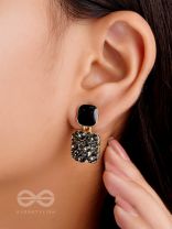 The Ebony Mystique- Stunning Embellished Earrings