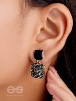 The Ebony Mystique- Stunning Embellished Earrings