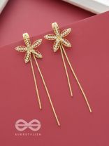 THE BLOOMINGDALE- STATEMENT GOLDEN Rhinestones  EARRINGS