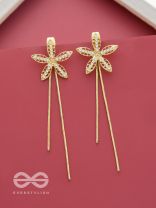 THE BLOOMINGDALE- STATEMENT GOLDEN Rhinestones  EARRINGS