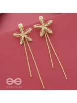 THE BLOOMINGDALE- STATEMENT GOLDEN Rhinestones  EARRINGS