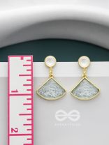 Ocean's Treasure- Chic Golden Earrings (Teal Blue)