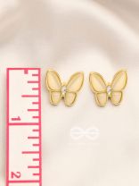 The Butterfly Effect- White and Golden Earrings