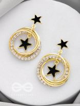 Starstruck- Golden Rhinestones Earrings