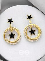 Starstruck- Golden Rhinestones Earrings