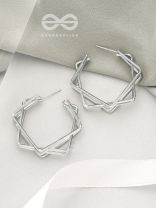 The Jumbled Squares- Chic Silver Earrings