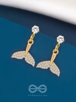 The Sea Nymph- Golden Rhinestones Earrings