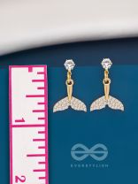 The Sea Nymph- Golden Rhinestones Earrings