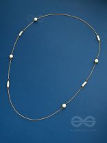 Pearls n Pebbles - Golden Pearl Necklace