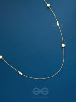 Pearls n Pebbles - Golden Pearl Necklace