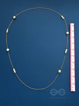 Pearls n Pebbles - Golden Pearl Necklace