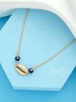 Shell-Eyed -  Evil Eye Stone Golden Necklace