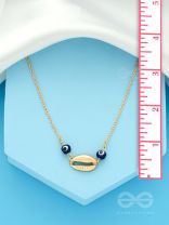 Shell-Eyed -  Evil Eye Stone Golden Necklace
