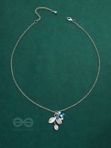 Frozen Forest- Silver and Blue Beads Necklace