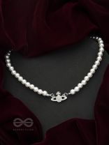 The Crown of Glory- Silver Pearl Necklace
