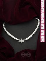 The Crown of Glory- Silver Pearl Necklace