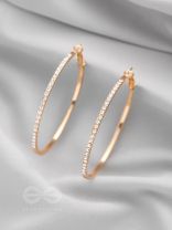 The Ring of Light- Golden Rhinestone Hoop Earrings