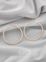 The Ring of Light- Golden Rhinestone Hoop Earrings