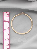 The Ring of Light- Golden Rhinestone Hoop Earrings