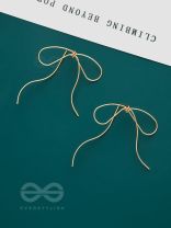 The Spider Bow- Statement Golden Earrings
