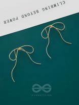 The Spider Bow- Statement Golden Earrings