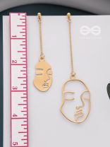 Face to Face- Ornate Golden Earrings