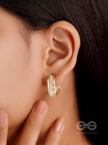 Hooked to Charm- Classic Golden Earrings